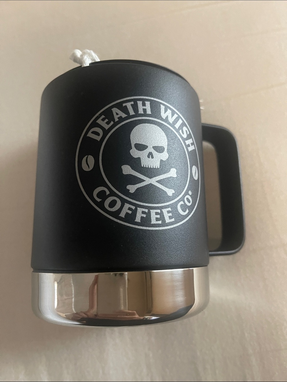 Death wish coffee Company Black Stainless Steel Logo Mug